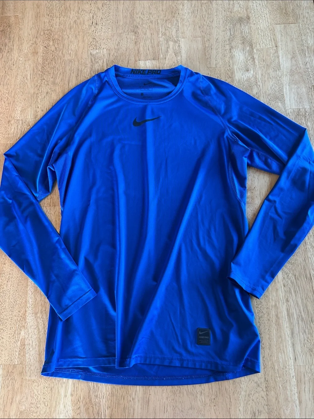 Nike Men's Long Sleeve Performance Top - Bright Blue